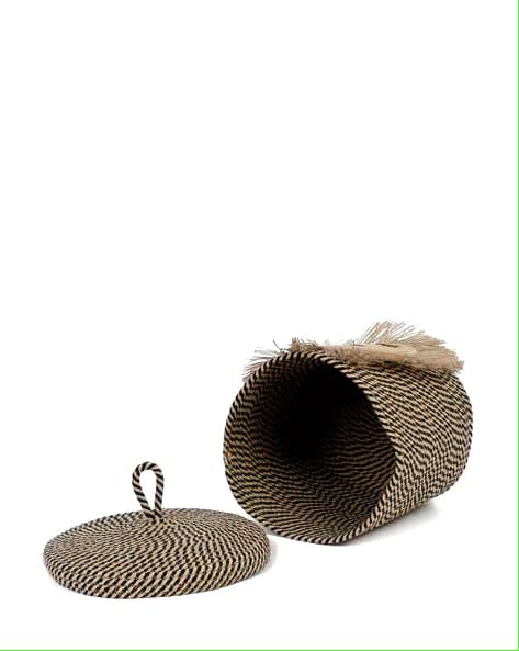 Image of Aroma Brand Kids Lid Basket with Beautiful Characters - Rope Storage Basket for Baby Diaper, Stuffed Animal Storage Bin Rope Basket for Kids Toy, Baby Laundry Baskets with Lid (Brown Lion)
