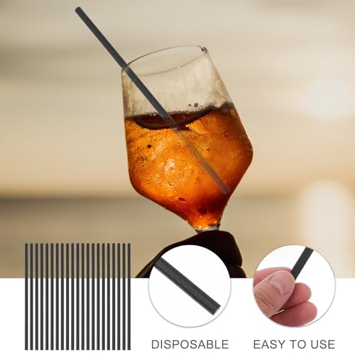 Pitillos de papel desechables negros 200 pcs miniatura 6