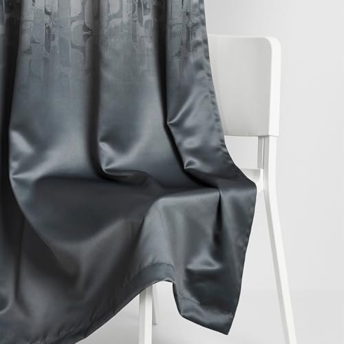 Image of haus & kinder Blackout Window Curtains 5 Feet Long Pack of 2 Window Curtains, 5 Feet Curtains for Window, 80% Room Darkening (Ash, 114x152 CM)