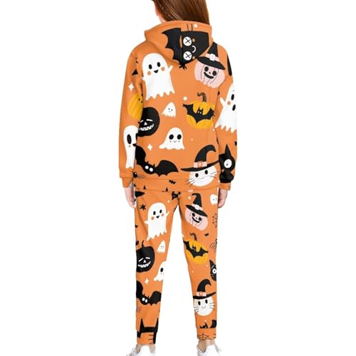 Gomyblomy Girls Halloween Sweatsuit Kids Hoodie Sweatshirts and Jogger Pants 2 Piece Outfits Long Sleeve Tracksuit Set2