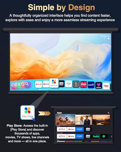 DBPOWER Portable Smart Projector Netflix Ready, Native 1080P Mini Projector with WiFi 6, Bluetooth & Auto Keystone, Built-in Streaming Apps for Bedroom, Apartment & Outdoor Movie Nights - image 3