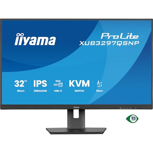 Image of 32 inch iiyama XUB3297QSNP-B1 IPS 1ms HDMI /DP /USB Dock Speakers