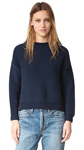 Vince Women's Drop Shoulder Sweater, Coastal Blue, M