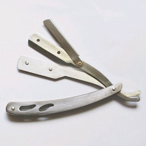 Blade Straight Barber Edge Razors 10pc Stainless Steel Folding Shaving Knife