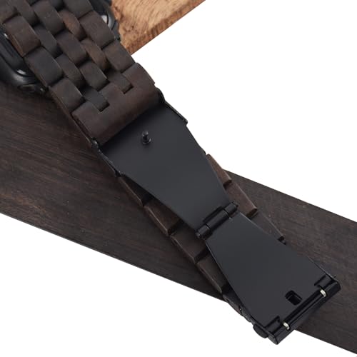 EdwardKwok Natural Ebony Wood Apple Watch Band 42–49mm — view 7