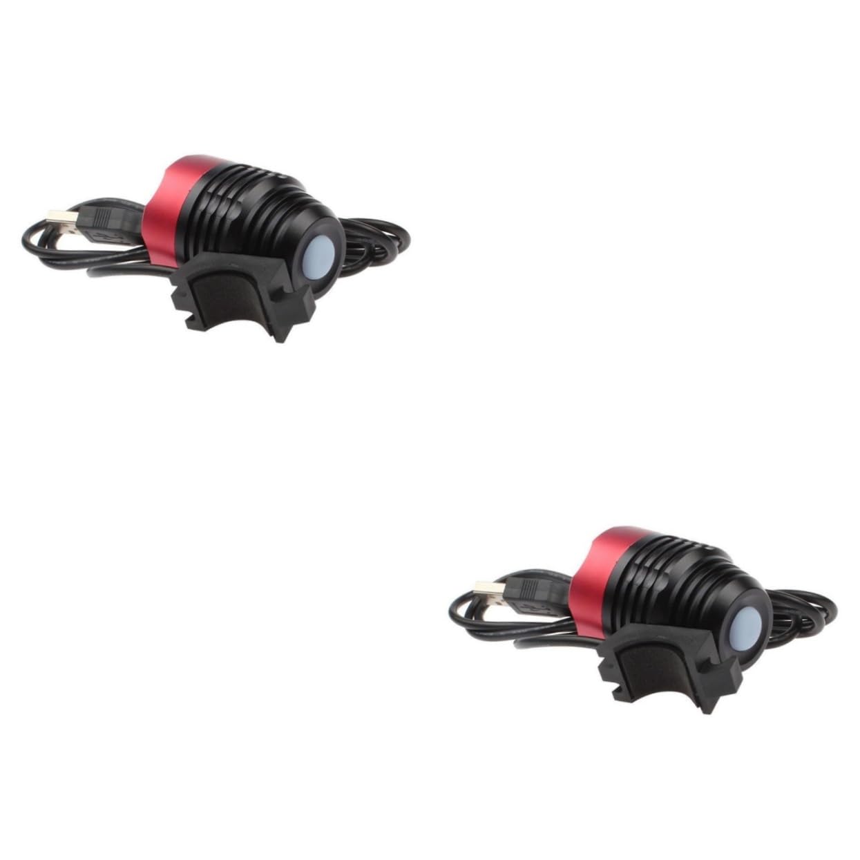 YARNOW 2 Piezas Linterna de Seguridad para Ciclismo luz Trasera de Bicicleta Luces de Bicicleta Luces LED luz de Bicicleta USB Bicicleta de montaña lámpara de Cabeza Faro l2