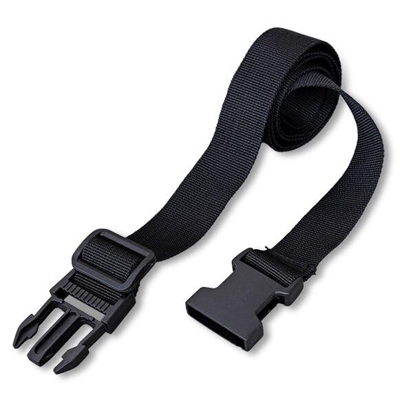 Amazon.co.jp: バックル式荷締めベルト1m黒/幅25mm/プラスチック製