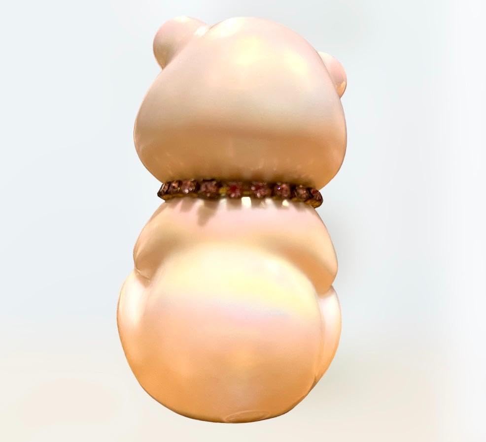 フェントン】＜スワロースキーを身に着けた子ぐま＞カーニバルガラス製