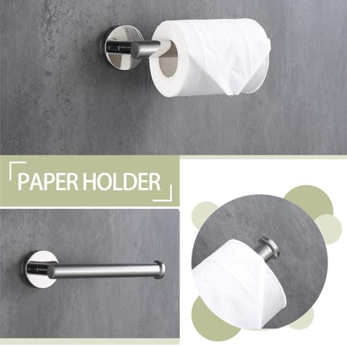 Support mural porte-serviettes or brossé avec kit accessoires complet