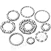 Rustark 50Pcs 10 Sizes Bike Ball Bearing Headset Retainer Assortment Kit Crank Caged Wheels Bicycle Ball Bearings Balls Bike Crank Bottom Bracket Bearings for Road Bicycle Repair