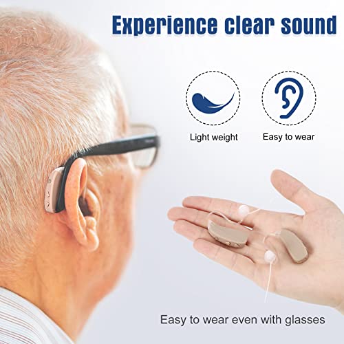 Hearing Aids For Seniors Rechargeable With Noise Cancelling, Sound Amplifiers For Hearing Loss, Digital Hearing Amplifier Devices With Volume Control And Charging Case (Black) #TOP5