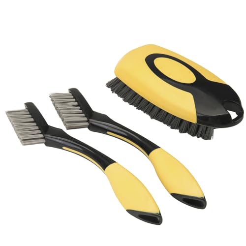 ETERNA 3pc Car Wheel Clean Brush Set, Automotive Care Detail Tools, Premium Scrub Brush for Auto Motorcycle Bike Tire Rim Cleaning