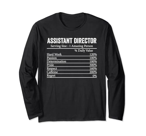 Fun Assistant Director Valori nutrizionali Uomini Donne Assistente Maglia a Manica