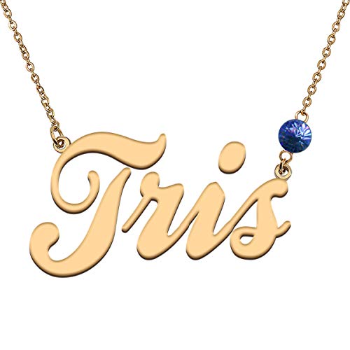 HUAN XUN Custom Choker Birthstone Tris Name Necklace Best