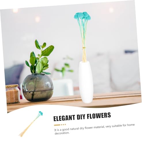 Flores secas Craspedia 10 piezas para decoración miniatura 7