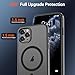 SUPFINE Magnetic for iPhone 11 Pro Max Case (Compatible with MagSafe) (Military Grade Drop Protection) Translucent Matte Shockproof Phone Cover,Black