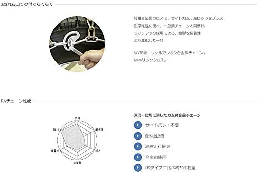 SCC Japan KA56180 KAスタンダード合金鋼チェーン （タイヤチェーン 
