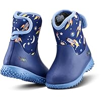 Grubs Muddies Puddle 5.0 Infants Kids Girls Boys Warm Wellies Slip On Neoprene Boots (Space Blue, UK Footwear Size System, Infant, Numeric, Medium, 4)