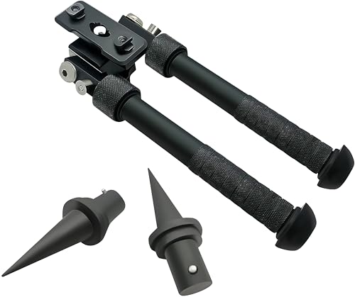 GOTICAL Mlok Bipod for Rifles | Rotated 360 Degrees with 5 Locking Positions | 6.5 to 9 Inch Bipods Height Folding Adjustable Hunting Bipod Fit for Mlok Rail (Black - 1)… (Black 1) - Gotical