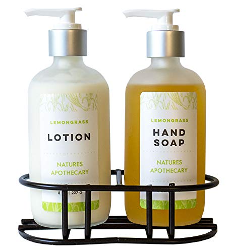 Lemongrass Liquid Soap - Vegan, Sulfate-Free, Hypoallergenic, All-Natural, Eco-Friendly Refillable, Plant-Derived, Made in USA by DAYSPA Body Basics, 8oz Glass Bottle image 5