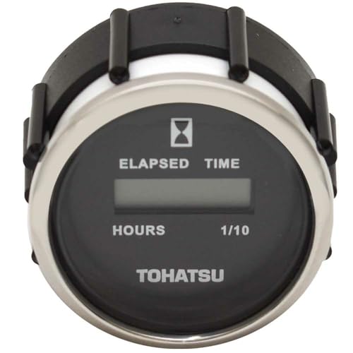 Boat Hour Meter Gauge KT0146 | Tohatsu Digital 2 Inch Black