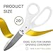20 Inch Oversized Grand Opening Scissors - Giant White Sharp Ribbon Cutting Scissors Big Ribbon Cutting Ceremony for Inaugurations Business Openings and Special Events
