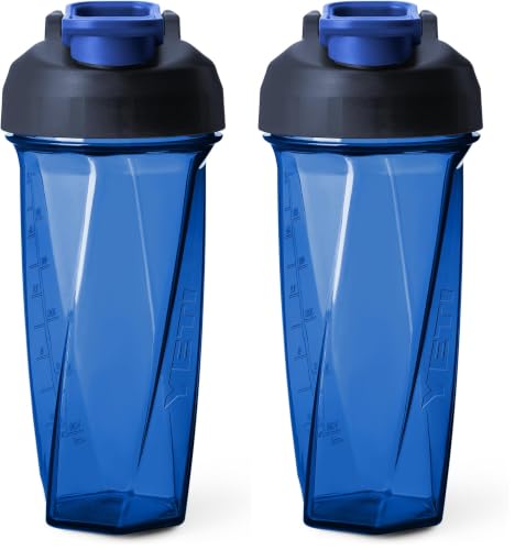 Image of YETI Yonder Helimix Vortex Blender Shaker Bottle Holds up to 27oz | No Blending Ball or Whisk | USA Made | Portable Pre Workout Whey Protein Drink Shaker Cup | Dishwasher Safe, Royal Blue (Pack of 2)