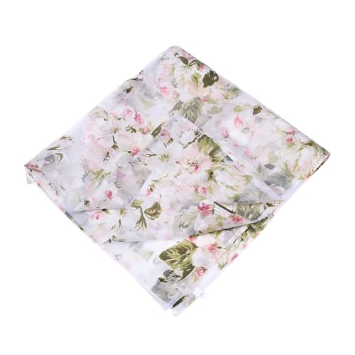 Cortina visillo rosa de poliéster PRETYZOOM para ventana de salón 2