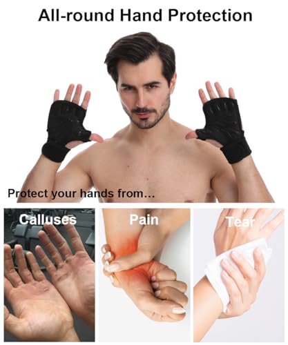 Sujayu Weight Lifting Gloves, Wrist Wraps Wrist Straps For Weightlifting thumb #1