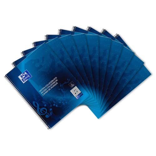 Cahiers de musique Oxford A4 grand format 50 feuilles pour cours de solfège