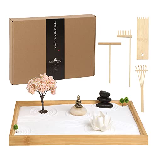 Kit de jardim zen para mesa de escritório, decoração de meditação...