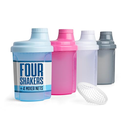 Smartshake Protein-Shakerflasche 300 ml mit sicherem Schraubverschluss Auslaufsicherer BPA-freier Protein-Shaker für optimales Mixen Ideal für Fitnessstudio und als Protein-Shaker Transparent