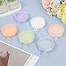 Cosmetic Cotton Pad Holder Pack of 6 Plastic Cotton Round Holder Polygonal Portable Travel and Sealed Suitable for Makeup Remover Cotton Cotton Balls Beads 6 Colors