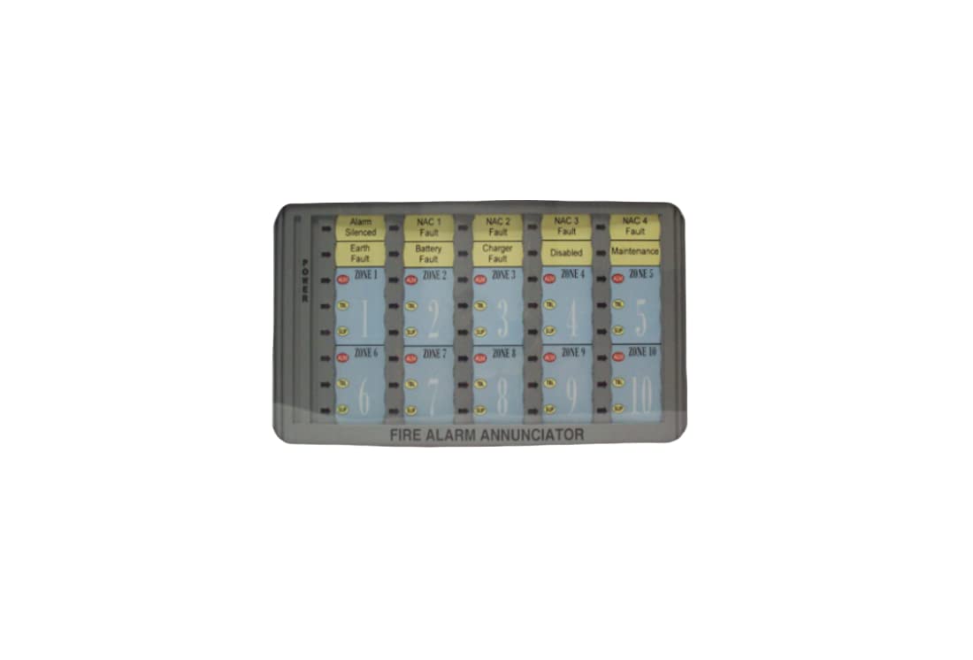 NOTIFIER N-ANN-LED - Annunciator Module, 10 Input Zones, Alarm (Red)