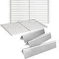 Grill Parts for Weber Spirit I & GS4 Spirit II 200 Series Flavorizer Bars 7635 Replacement Part 7637 Cooking Grates Grid Gas Grill with Front Control Stainless Steel Accessories