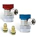 Produktbild CCLIFE 2tlg R12 R134A AC Auto Klimaanlage Adapter Koppler Schnellverbinder Hoher Niederdruck