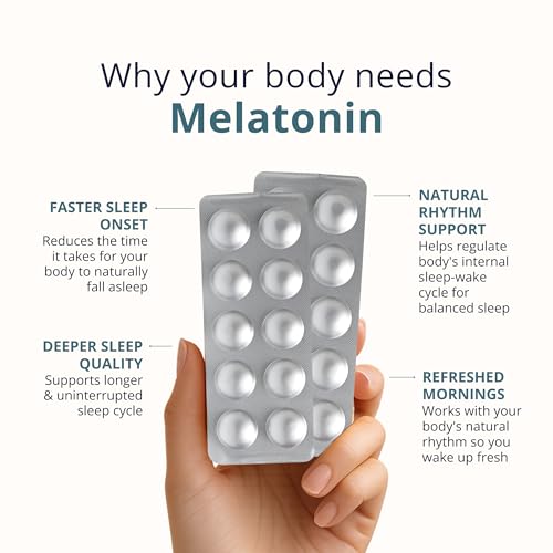 Image of Briyo Melatonin 3 mg Natural grape flavoured Chewable Tablets - Fast-Acting Quick Dissolve Night time Relaxation & Restful Sleep Support - Sleep Aid - 50 Chewables pack