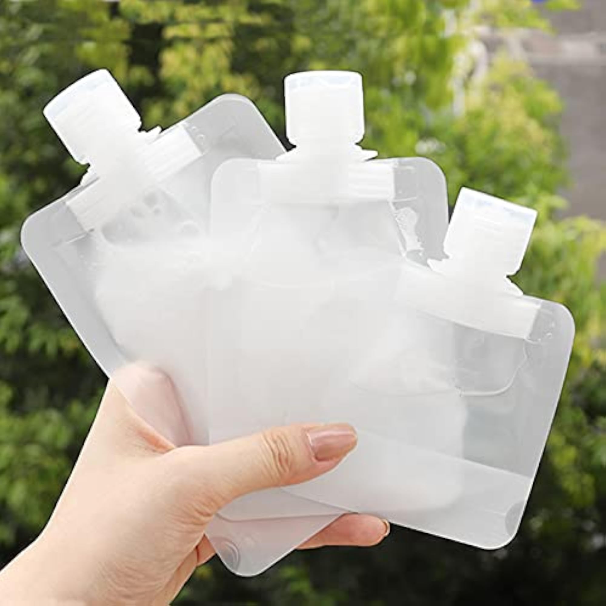 Portable Travel Fluid Makeup Packing Bag, Transparent Pouch