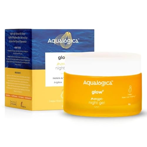 Image of Aqualogica Glow+ Mousse Vitamin C Night Gel with Papaya for Pigmentation & Dark Spots for Men & Women - for Oily, Dry & Glowing Skin -50g