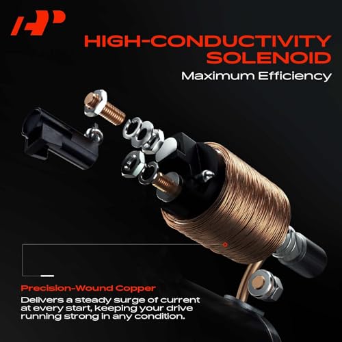 A-Premium Starter Motor, 12V 1.1KW 9 Teeth Clockwise, Compatible with BMW | for 323i 07-09, 325i 06, 328i 07-11, 330i 06, 335i/X3 07-11, X5 07-11, 525i/530i 06-07, X1 13-15 - Image 4