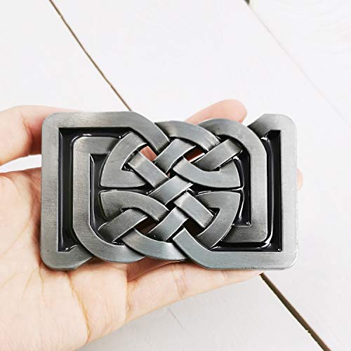 LAXPICOL Vintage Western Celtic Belt Buckle for Men Keltic Knot Western Cowboy Native American Belt Buckles - Thumbnail 5