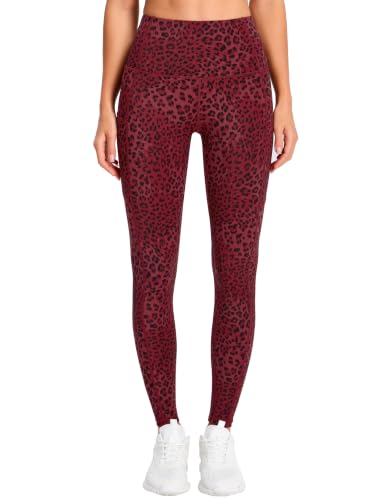 Image of THE GYM PEOPLE Thick High Waist Yoga Pants with Pockets, Tummy Control Workout Running Yoga Leggings for Women