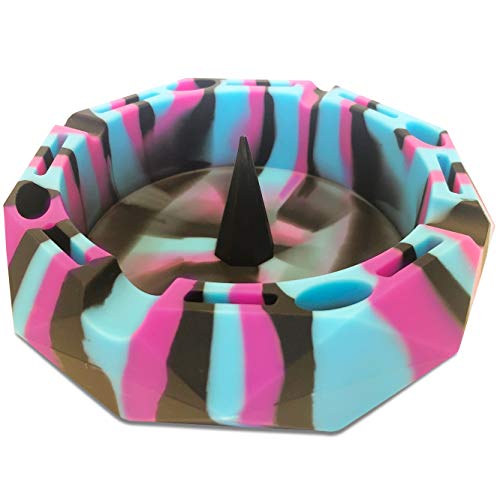 GrowCo Bowl & Pipe Ashtray with Poker - Heat Resistant Silicone Dishwasher Safe