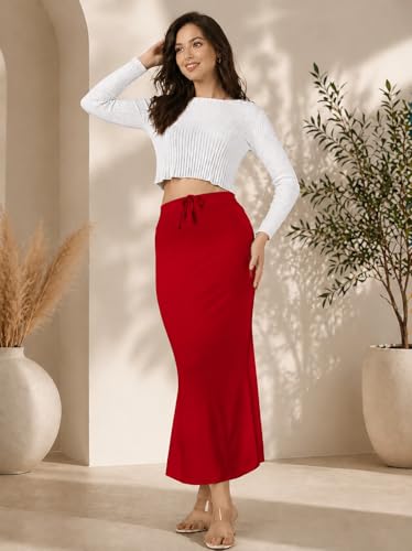 Image of Stretchable Saree Shapewear Petticoat for Women,Skirts for Women,Smooth Curve 4-Way Stretch Fish Cut Peticote Innerwear,Shape Wear Dress for Saree