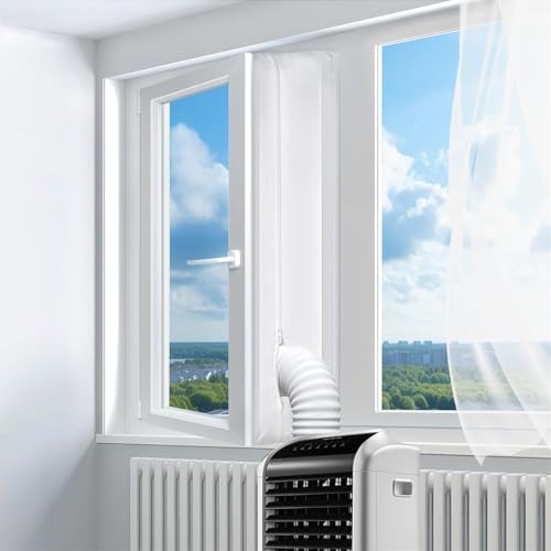 Kit Ventana Aire Acondicionado Portatil, 600CM Sello Ventana Para AC Móvil Y Secadora AC Window Kit Resistente Al Agua, Protección Contra Parada De Aire Caliente Y Frío Para
