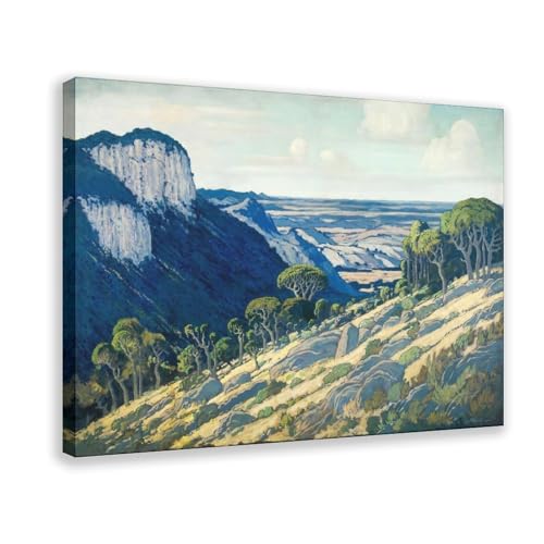 Impression sur toile WCYB N'tabeni de Pierneef tableau deco bureau 20x30 cm