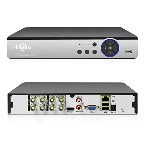 8 Channel DVR,Hiseeu 5MP Digital Video Recorder,H.265+ CCTV DVR for Security Camera,IPC/AHD/TVI/CVI/Analog 5 in 1 Hybrid Digital Video Recorder, Easy Remote Access, No Monthly Fee, No Hard Drive 8 Channel DVR,Hiseeu 5MP Digital Video Recorder,H.265+ CCTV DVR for Security Camera,IPC/AHD/TVI/CVI/Analog 5 in 1 Hybrid Digital Video Recorder, Easy Remote Access, No Monthly Fee, No Hard Drive