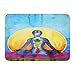 Produktbild AoLismini Fußmatten Bad Teppiche Outdoor/Indoor Türmatte Heilung Lotus Pose Yoga Chakra Symbol Reiki Therapie Aquarell Malerei Mind Aura Badezimmer Dekor Teppich Badematte