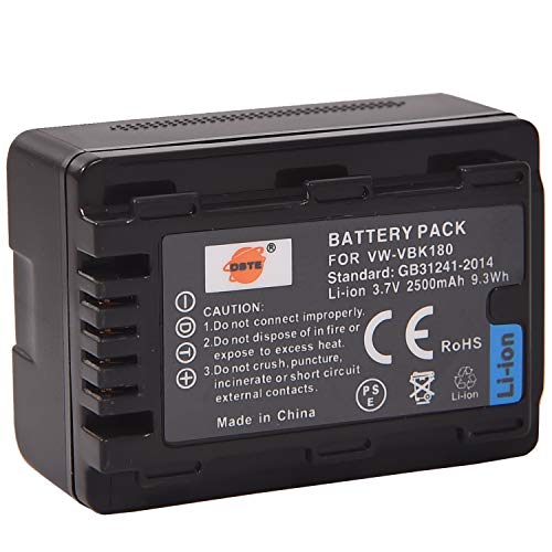 DSTE® UE Cargador DC106U VW-VBK180 Li-ion Batería Para Panasonic HC-V10, HC-V100, HC-V100M, HC-V500, HC-V500M, HC-V700, HC-V700M, HDC-HS60, HDC-HS80, HDC-SD40, HDC-SD60, HDC-SD80, HDC-SD90 - View #12