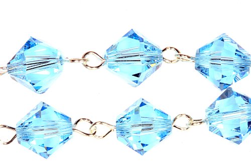 St. Peregrine Chaplet Made With Aquamarine Quality Austrian Crystals (Patron Saint Of Cancer Patients)… (Aquamarine Swarovski - March) #TOP1